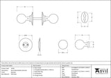 Round Mortice/Rim Knob Set