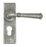 Pewter Regency Lever Euro Lock Set