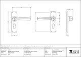 Straight Lever Euro Lock Set