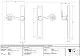 Monkeytail Slimline Lever Espag. Latch Set