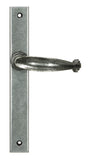 Pewter Cottage Slimline Lever Espag. Latch Set