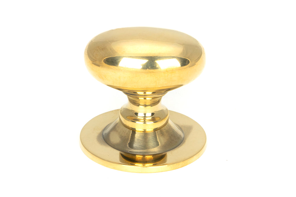 Aged Brass Oval Cabinet Knob 33mm