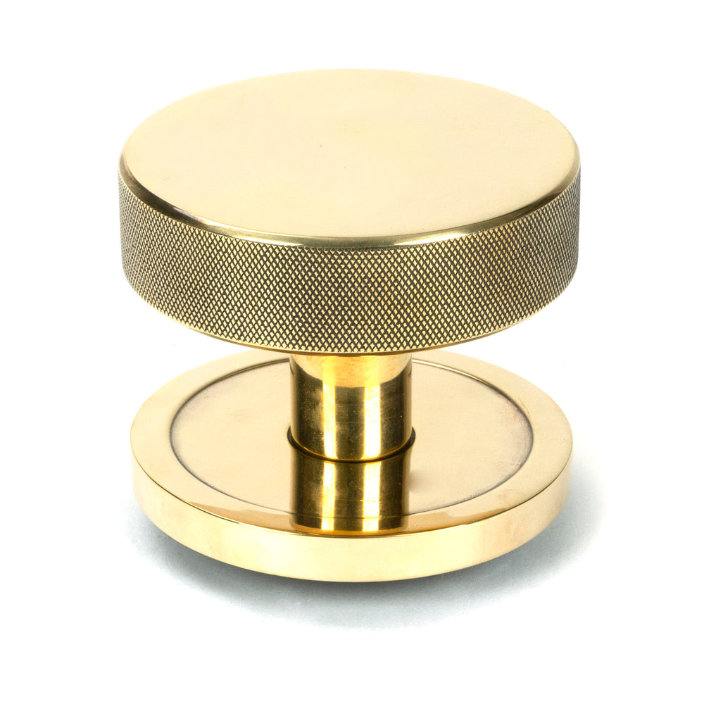 Aged Brass Brompton Centre Door Knob (Plain)