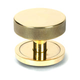 Aged Brass Brompton Centre Door Knob (Plain)