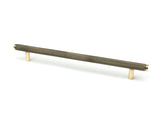 Aged Brass Full Brompton Pull Handle - Large