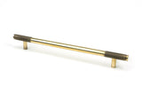 Aged Brass Half Brompton Pull Handle - Large