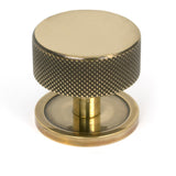 Aged Brass Brompton Cabinet Knob - 38mm (Plain)