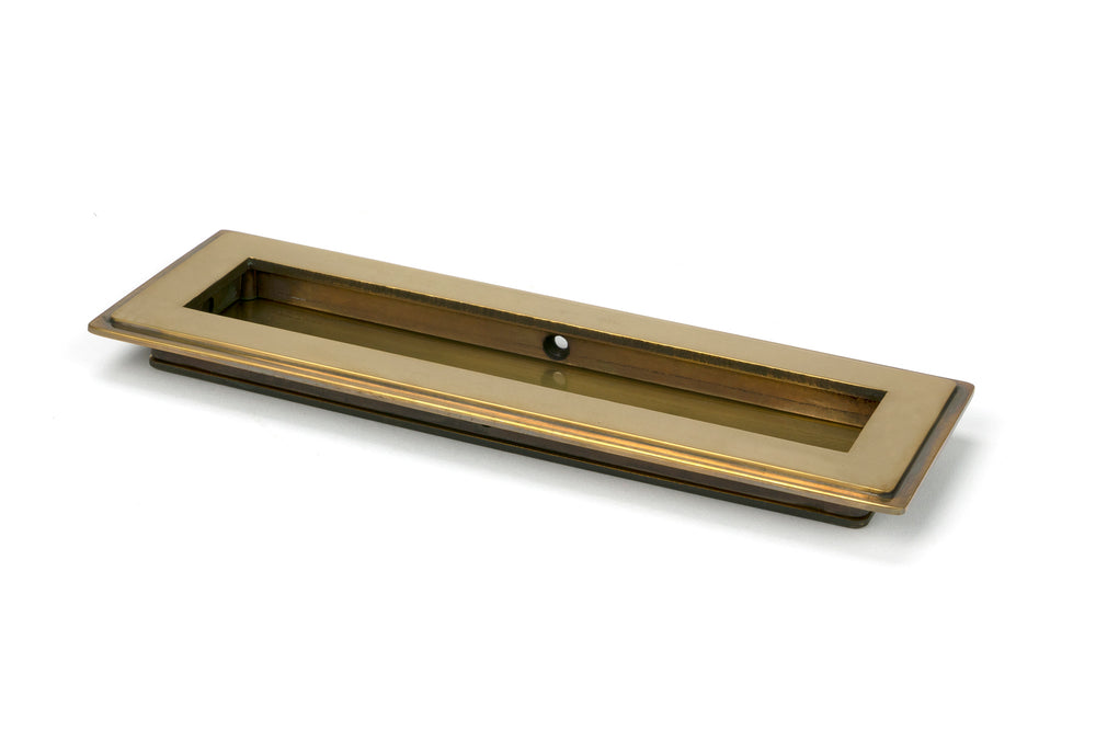 Aged Brass 175mm Art Deco Rectangular Pull