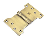 Aged Brass 4" x 4" x 6" Parliament Hinge (pair) ss