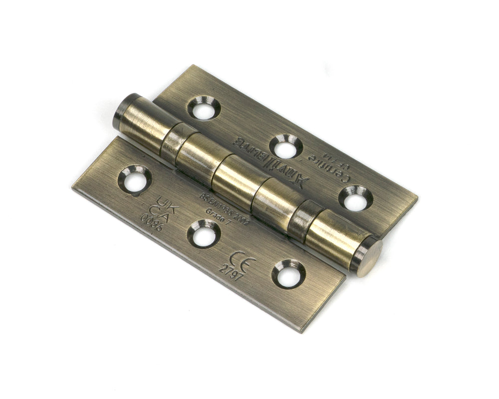 Aged Brass 3" Ball Bearing Butt Hinge (pair) ss