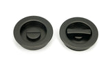 Aged Bronze 60mm Plain Round Pull - Privacy Set