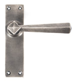 Antique Pewter Straight Lever Latch Set