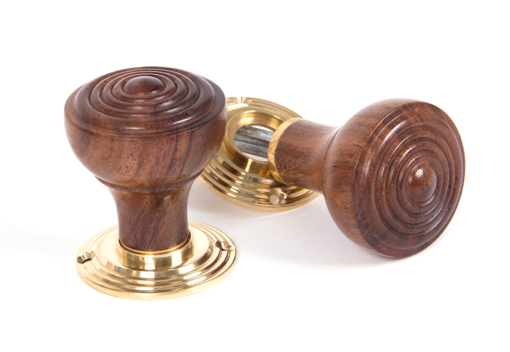 Rosewood Ringed Mortice/Rim Knob Set