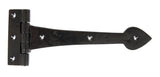 Black Smooth 10½" Cast T Hinge (pair)