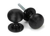 Aged Bronze Heavy Beehive Mortice/Rim Knob Set