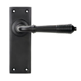 Aged Bronze Reeded Lever Latch Set