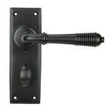 Aged Bronze Reeded Lever Bathroom Set