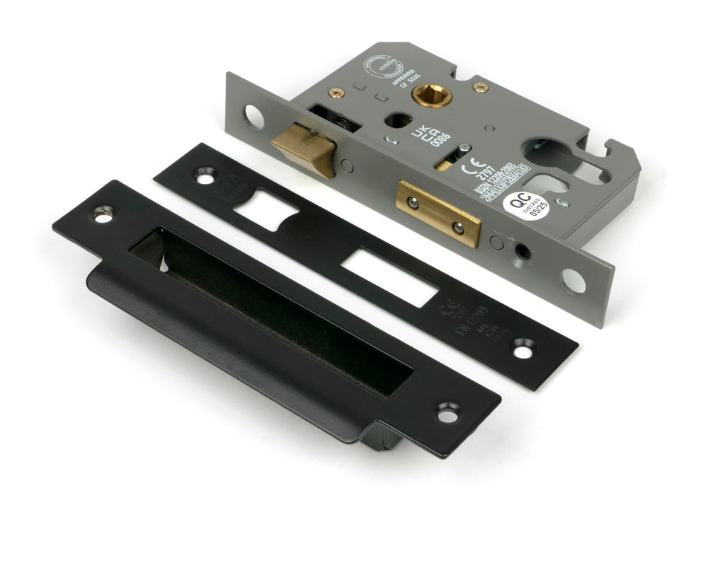 Black 2½" Euro Profile Sash Lock