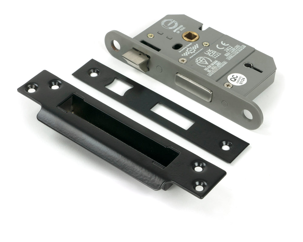 Black 2½" 5 Lever BS Sash Lock KA