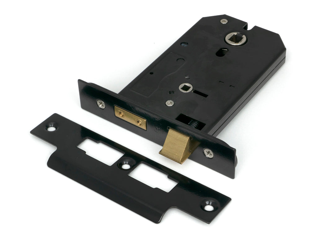 Black 5" Horizontal Bathroom Lock
