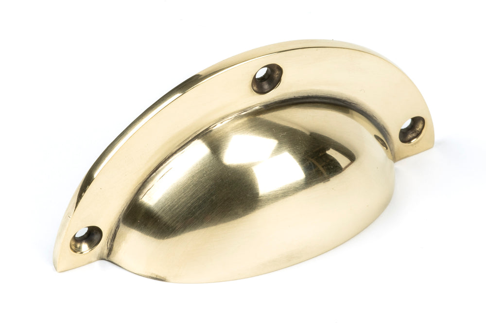 Aged Brass 4" Plain Drawer Pull