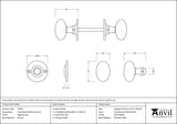 Oval Mortice/Rim Knob Set