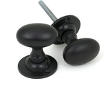 Aged Bronze Oval Mortice/Rim Knob Set