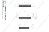 Brunel Knurled T-Bar Cupboard Pull Handle