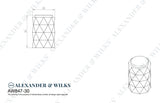 Diamond Cut Cylinder Cabinet Knob 30mm Dia.