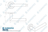 Grade 201 Treviri Mitred Lever on Sprung Push-on Round Rose