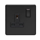 Concealed 3mm 1 Gang Socket