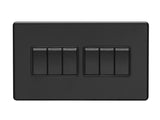 Concealed 3mm 6 gang Switch