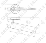 Hygge due Lever on Round Rose