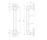 Aluminium 19mm D Shape Pull handle Rose Fixing SAA Finish