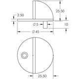 Aluminium Floor Mounted Doorstops