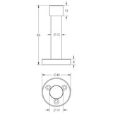 Aluminium Wall Mounted Doorstop