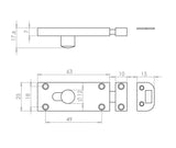 Jedo Bathroom Slide Bolts
