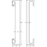 Aluminium Cranked Pull Handles