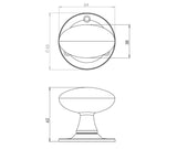 Jedo Oval Mortice Door Knobs