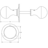 Antique Ball Rim Knobs