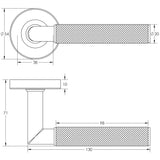 316 Diamond Knurled Door Handle