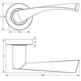 Twirl Black Door Handle