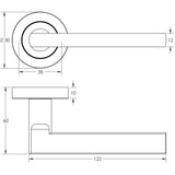Nero Jet Door Handle Rose Latch Box Pack