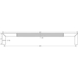Nero Mitred Knurled Pull handles B/T Fixing