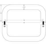 Stainless Steel 19mm D Shape Pull Handles B2B Fixing