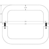 Stainless Steel 19mm D Shape Pull Handles B2B Fixing
