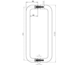 Stainless Steel 22mm D Shape Pull Handles B2B Fixing
