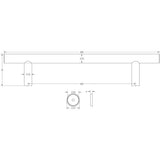 Stainless Steel 25mm Guardsman Pull Handles B/T Fixing
