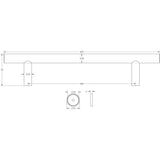 Stainless Steel 25mm Guardsman Pull Handles B/T Fixing