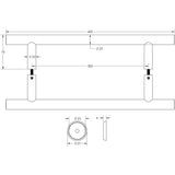 Stainless Steel 25mm Guardsman Pull Handles B2B Fixing